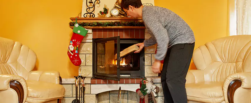 Rusted Metal Fireplace Restoration in Grapevine, Texas